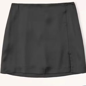 Abercrombie Black Satin Mini Skirt